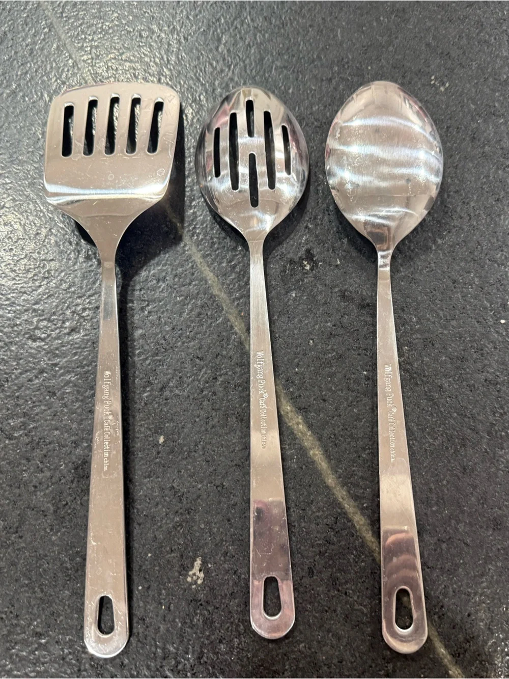 Wolfgang Puck Café Collection Stainless Steel Utensils Set of 3